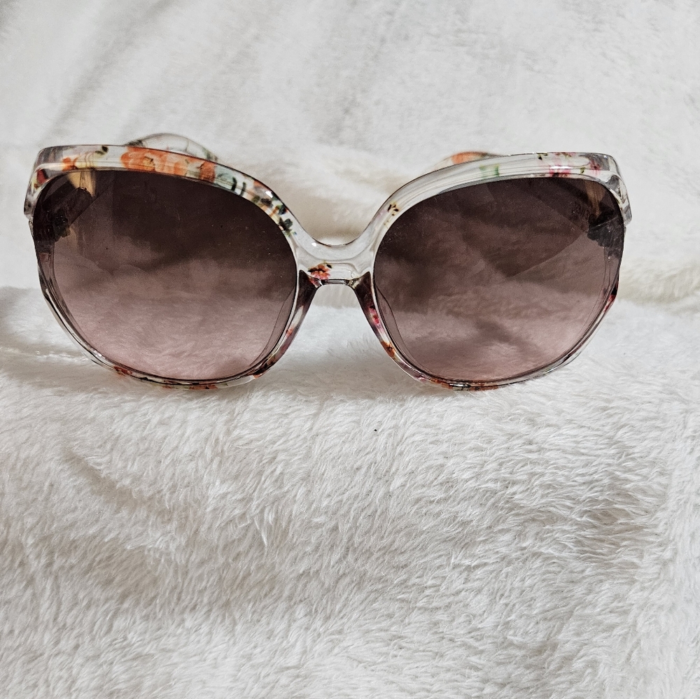 Floral Sunglasses with Brown Lenses
